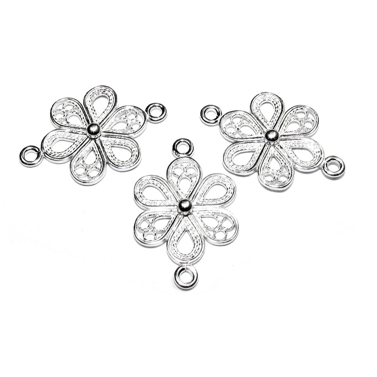 925 Sterling Silver Connector 2.1x1.4 Cm Silver Connector Etsy