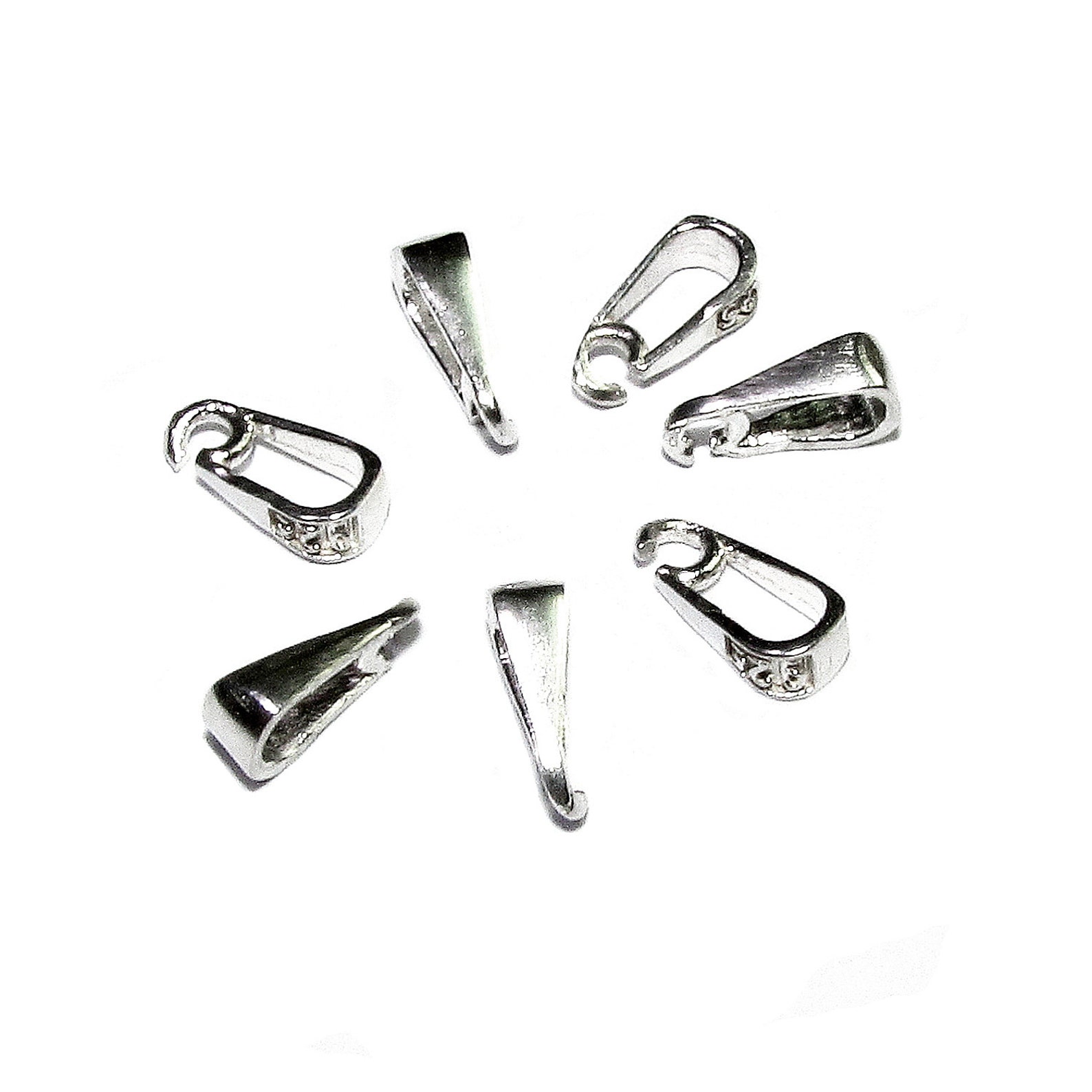 925 Sterling Silver Small Pendant Bails With Loop Size 8.0x2.5 Etsy