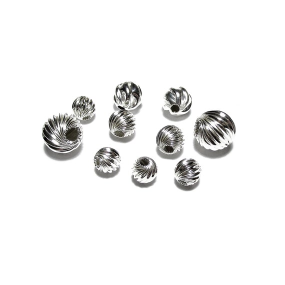 Sterling Silver Beads for Jewelry Making 1 Number One 5.6 mm