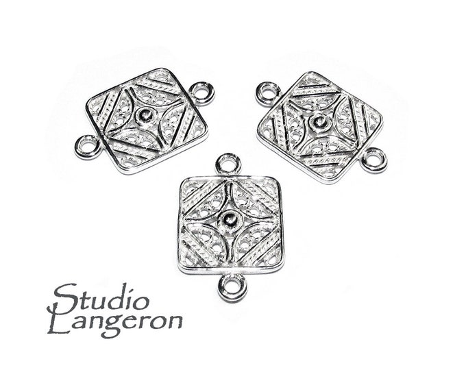 925 Sterling silver connector 1.8x1.2 cm, silver connector 8196, Link connector, Connector, Jewelry making, Jewelry connector - 1 piece