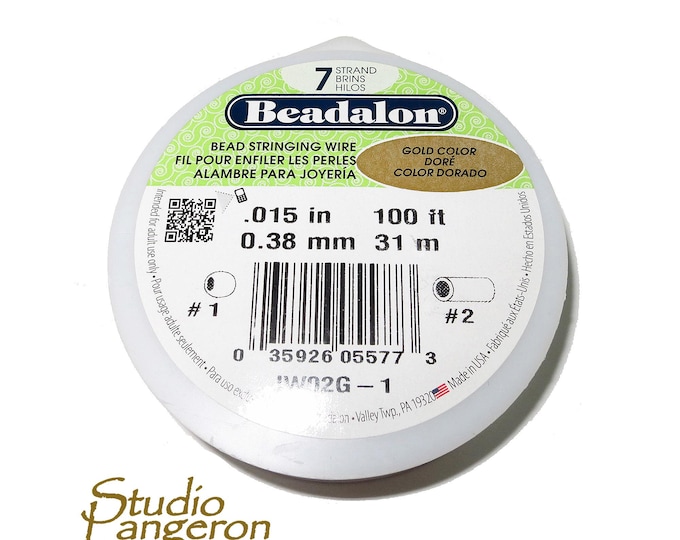 Beading wire Beadalon 7 Strand 4 sizes gold color, Wire, Beadalon, Beading wire, Beading, Jewelry making, Gold wire - 1 meter (3.3 Ft)