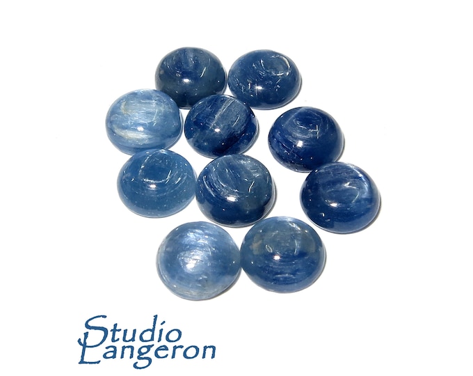 6 mm Kyanite Round Cabochon Natural Gemstone Calibrated Size, Kyanite Gemstone, Natural gemstone, Kyanite cabochon, Jewelry making - 1 piece