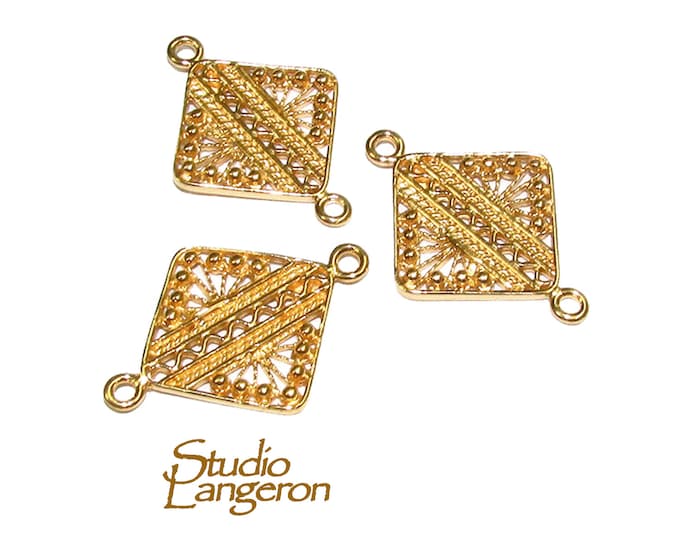 14K Gold filled connector size 13x13 mm, Link Component, gold filled connector, Jewelry making, Jewelry gold filled connector - 1 piece
