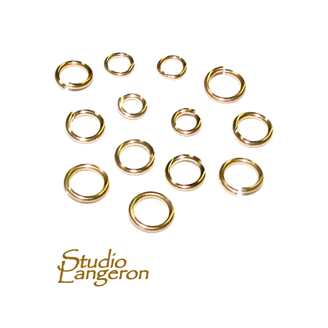14K Solid Gold Open Jump Rings – 26 Gauge, 1.6-2mm ID, Round For Fine Jewelry Making