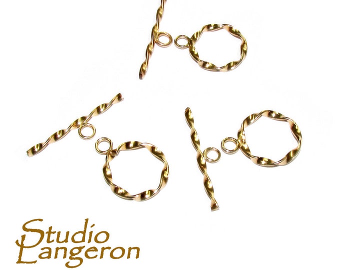14K Yellow Gold filled Toggle Clasps size 14 mm, Gold Filled Toggle clasp, Jewelry making, Gold Filled clasp, Clasp toggle - 1 piece