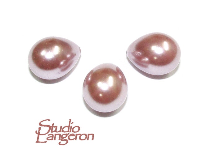 Natural Sea shell pearl Teardrop half drilled Beads size 16x12 mm, Natural shell pearl Matching Half Drilled Beads, Jewelry making - 1 piece