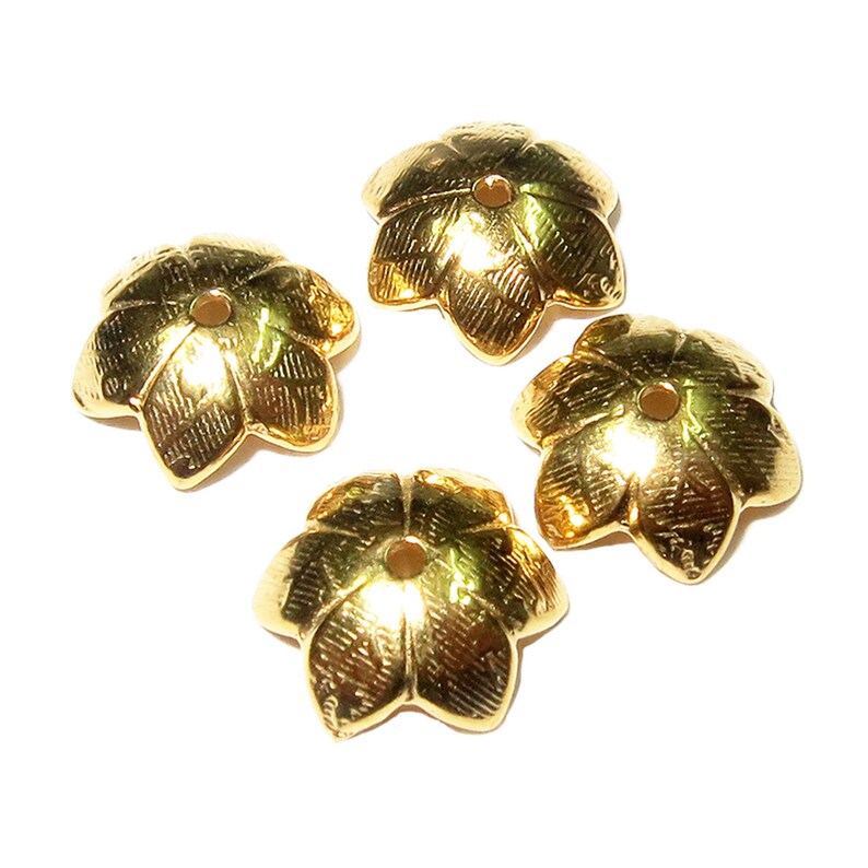 14K Yellow Goldfilled Decorative Bead Caps Gold Filled Etsy