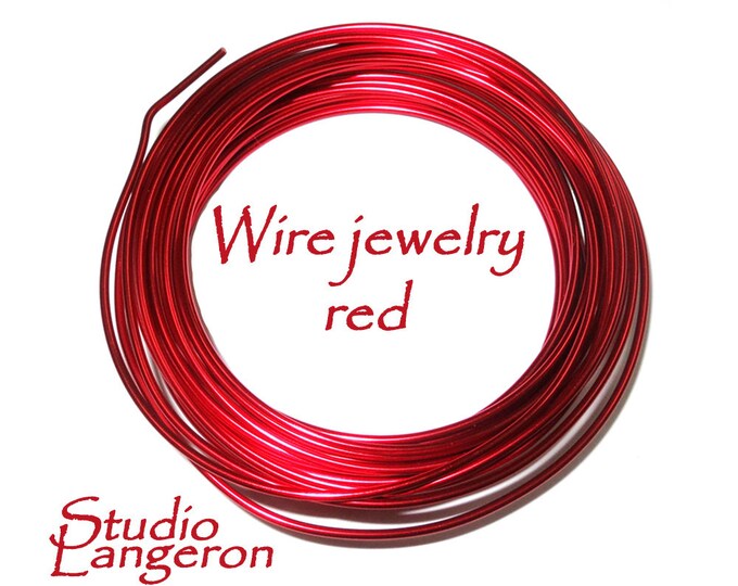 Red jewelry wire Half-Hard thickness 30, 28, 26, 24, 22, 20, 18, 16 GA, Wire Wrapping, Red wire, Jewelry making, Wire – 1 meter (3.30 ft)
