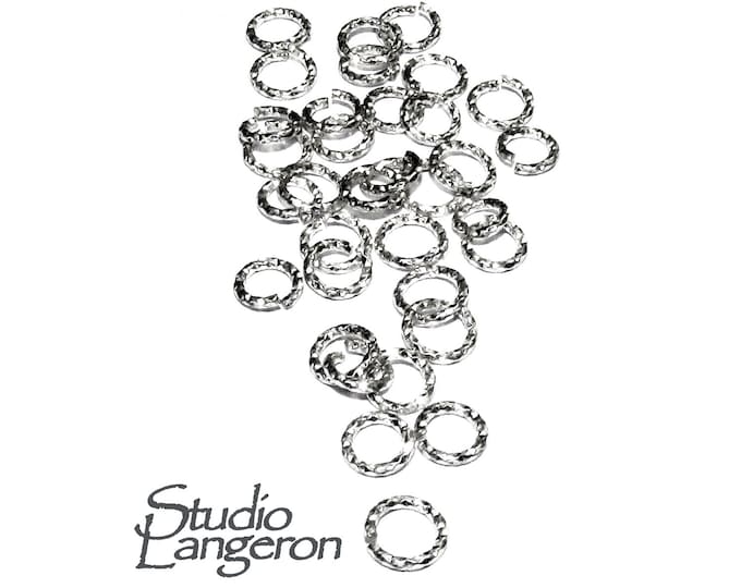 10 pcs/Pkg 925 Sterling Silver Diamond cut Open Jump Rings 20 Gauge (0.8 mm) Inside Diameter 2.5, 3.0, 3.5 mm, Jewelry making, Silver ring
