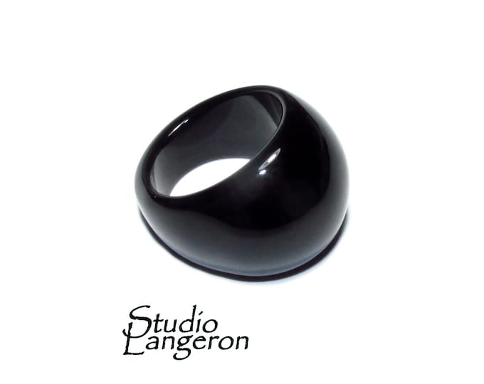 Natural Black onyx band Ring size 7, 9, 9.5, 10, Black onyx stone band ring, Band Ring, Natural Gemstone, Unisex rings, Solid gemstone