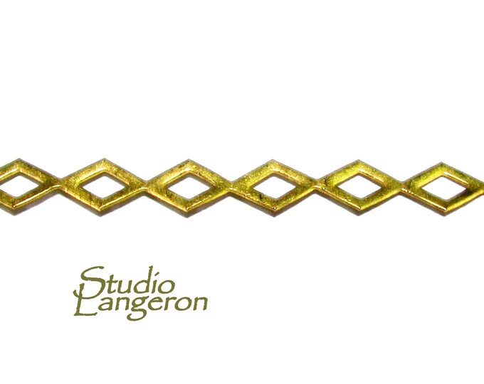 Natural Brass Gallery wire, Brass wire, Gallery pattern, Gallery ribbon, Wire, Jewelry making, Brass findings, Setting - 4 inch (10 cm)