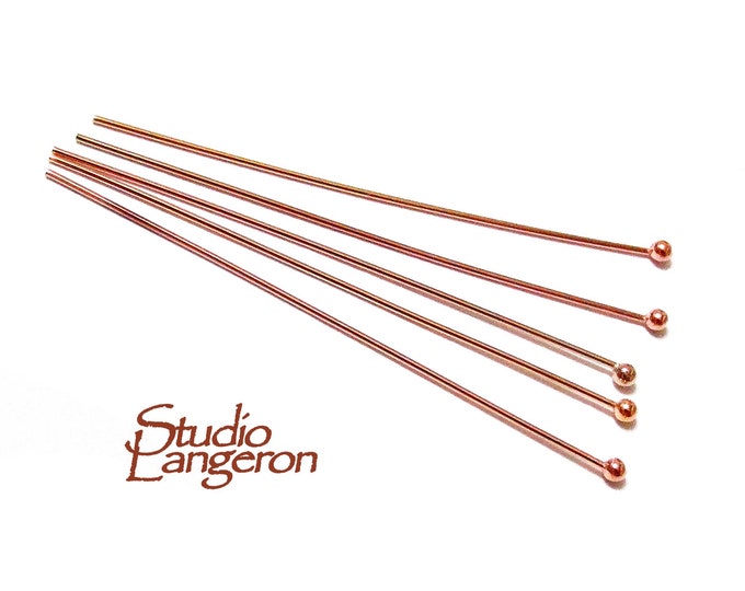 5 pcs/Pkg 14K Rose Gold Filled 1.5 mm Ball Head Pins 24 GA, Jewelry making, Ball Head Pins, Pin rose Gold Filled, Rose Gold Filled