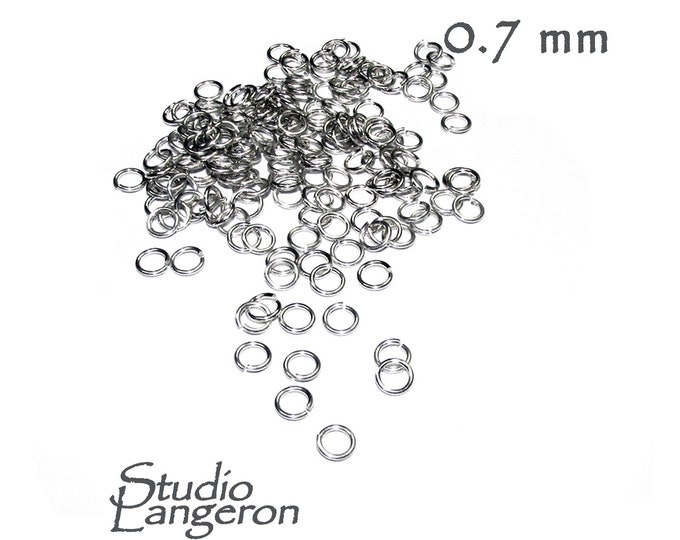 10 pcs 925 Sterling Silver Open Jump Rings 0.7 mm (21GA), Inside Diameter 2.0, 2.5, 3.0, 3.5, 4.0, 5.0 mm, Open jump rings, Jewelry making