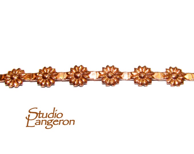 Natural Copper Bezel wire, Gallery wire, Gallery ribbon, Gallery pattern, Setting, Copper wire, Jewelry making  - 4 inch (10 cm)