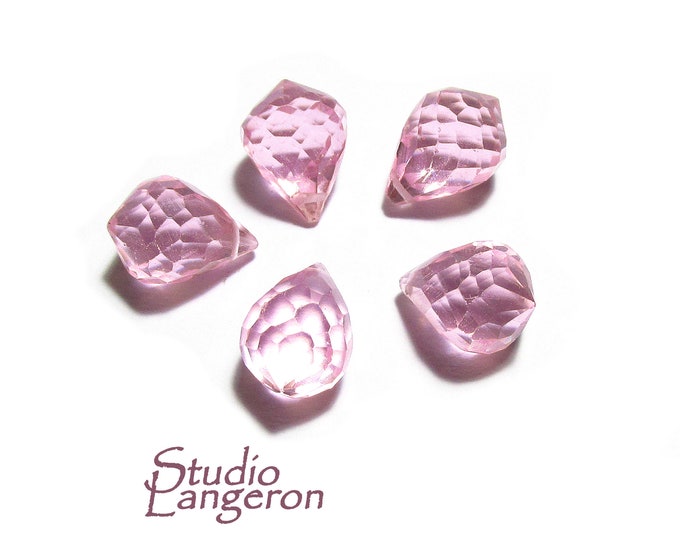 Natural Kunzite Teardrop faceted Beads size 9x6 mm, Kunzite Gemstone, Jewelry making, Natural Gemstone Teardrop beads - 1 piece