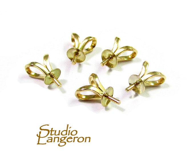 9K Yellow Solid Gold Eye Pearl Component Mounting size 3 mm, 9K Solid gold, bead caps, Jewelry making, Solid gold bead caps - 1 piece