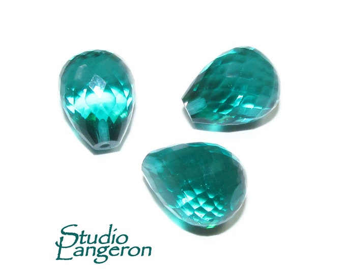 Natural Chrysoprase Teardrop faceted Beads size 13x10 mm, Chrysoprase Gemstone, Jewelry making, Natural Gemstone Teardrop beads - 1 piece