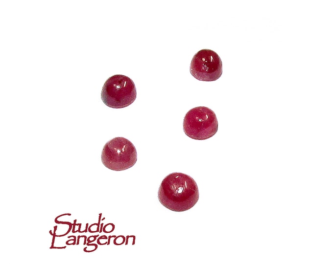 3 mm Ruby Cabochon Natural Gemstone Calibrated Size, Ruby Gemstone, Natural gemstone, Natural Ruby, Round cabochon, Jewelry making - 1 piece
