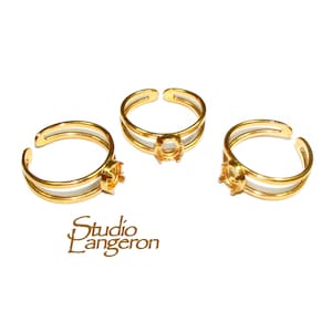 14K Yellow gold filled open blank ring with bezel cup 6 mm, base ring, Setting, bezel cup, ring gold filled, Jewelry making - 1 piece