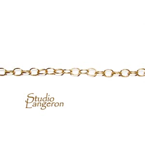 14/20 Yellow Gold-Filled 3.8mm Oval Chain, Gold filled chain, Jewelry making, Oval Chain, 14/20 Gold Filled - 1 Ft (30 cm)