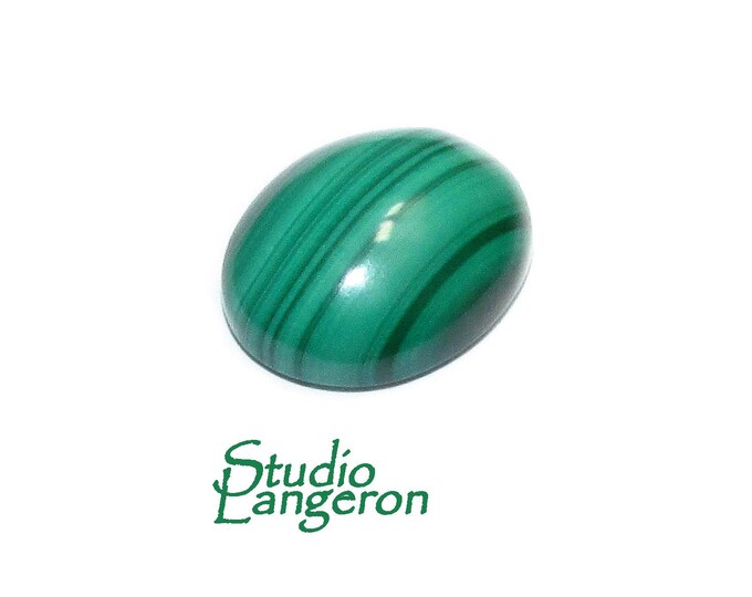 SALE!  Natural malachite, cabochon, size 10x12x4.3mm, Natural malachite, Natural Gemstone, Jewelry making - 1 piece