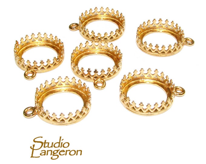 12 mm size 14K Yellow gold filled Round Bezel Cup, Bezel cup, Setting, Gold Filled bezel cup, Jewelry making, Mounting - 1 piece