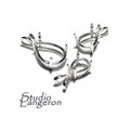 925 sterling silver blank pendant with pear 4-prong setting size 7x5-13x9mm, pendant silver, base pendant, Jewelry making, setting - 1 piece product logo