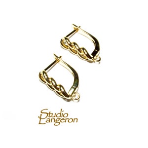Boucles D'oreilles Dormeuses En Or 18 Carats - Poids 4,5 Grammes - Occasion (état à Vérifier Sur Les Scans)