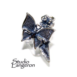 Handmade butterfly ring 925 sterling silver size 9, Handmade ring, single copy, silver ring, gemstone, sterling silver, butterfly