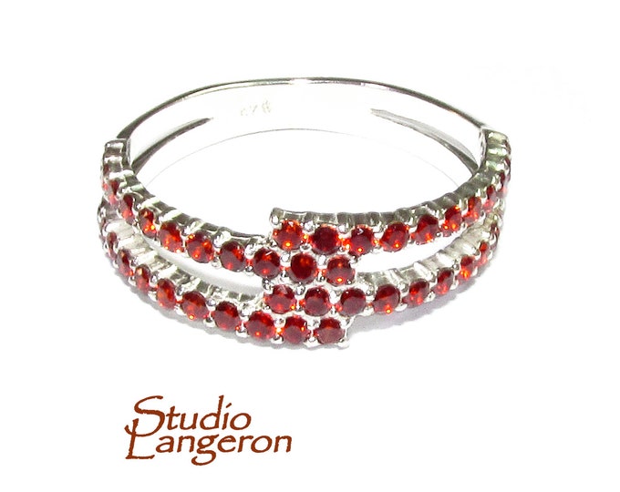 Garnet ring 925 sterling silver size 7,  handmade ring, single copy, sterling silver, Garnet, 925 silver ring, gemstone, Gift ring, red ring