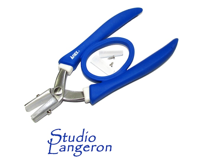 Anex #251N Stainless Steel Nylon-Coated Flat-Nose Pliers, Large Plier Anex #251, Jewelry making, Jewelry tools, Jewelry pliers  - 1 piece