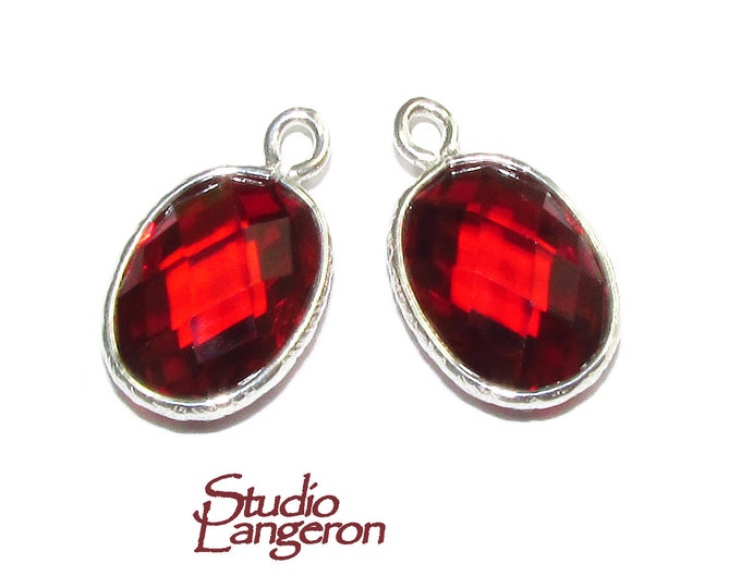 925 sterling silver oval pendant 10x14 mm with Garnet, pendant silver, oval pendant, bezel cup, Jewelry making, setting, Garnet- 1 piece