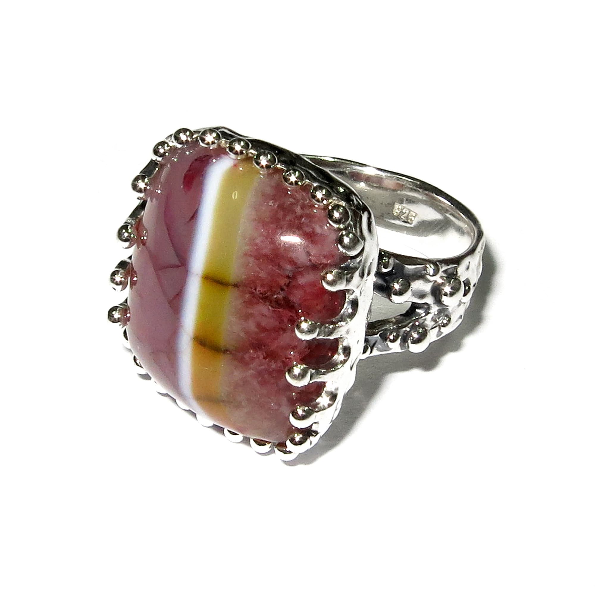 Druse Agate Ring 925 Sterling Silver Size 6 1/2 Handmade | Etsy