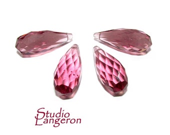 Natural Kunzite Teardrop faceted Beads size 20x8 mm, Kunzite Gemstone, Jewelry making, Natural Gemstone Teardrop beads - 1 piece