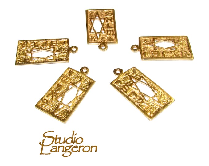 14K Gold Filled pendant Magen David 21x11 mm, Pendant gold filled, Magen David pendant, Pendant, Gold Filled, Jewelry making - 1 piece