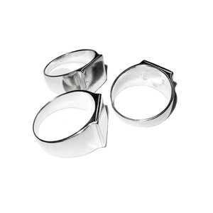 925 sterling silver blank men's ring size 9, 10 setting, base ring, jewelry making, Large ring, men's ring, ring mounting  - 1 piece