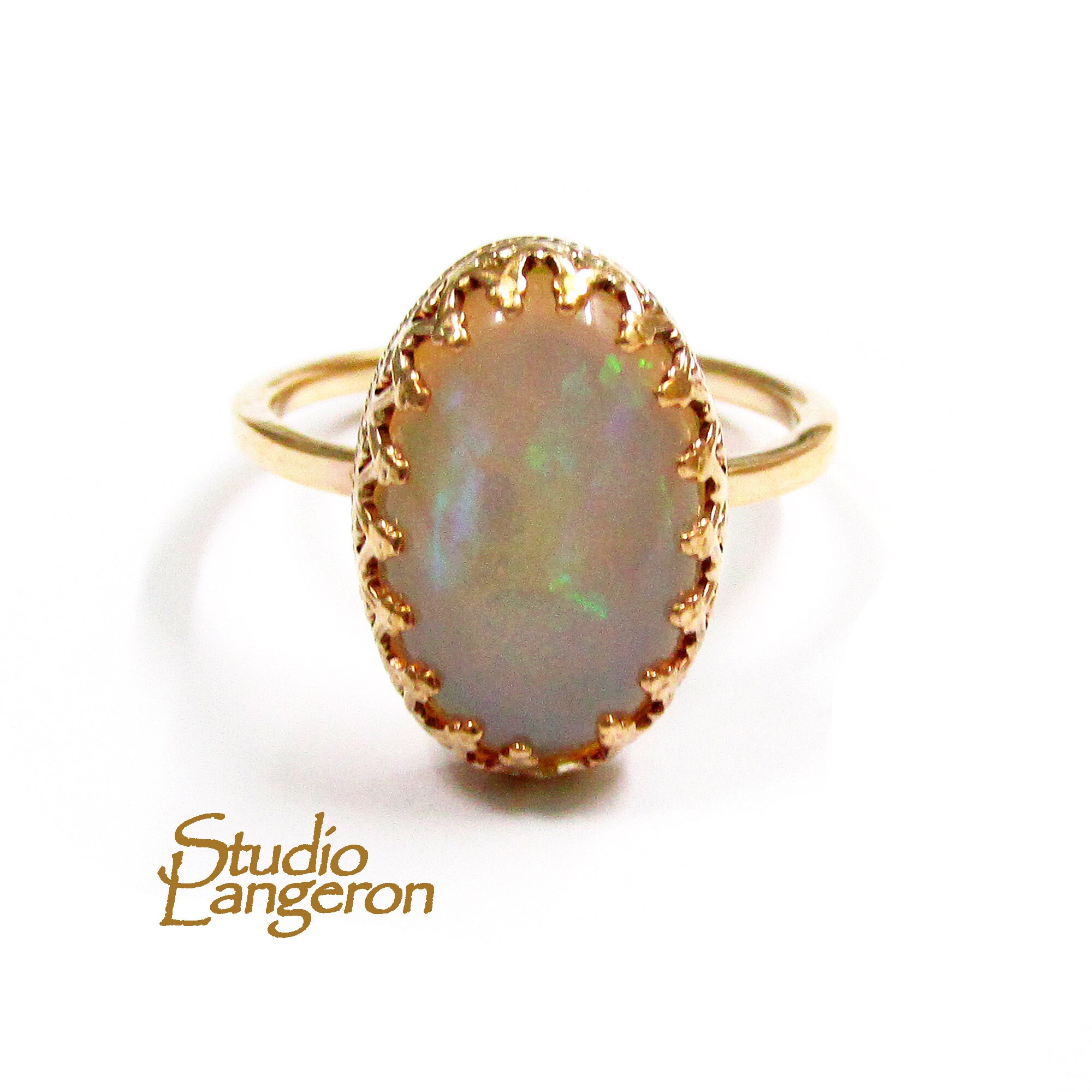 Goldfilled Opal Ring - Etsy