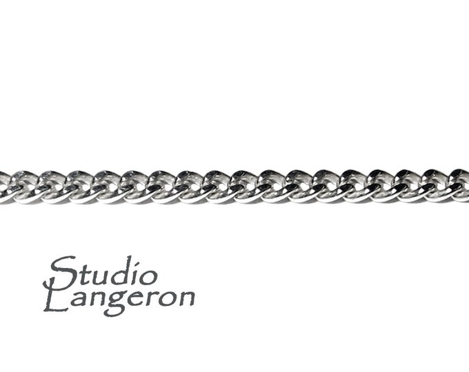 1.5 mm 925 Sterling Silver panzer chain, panzer chain, 925 silver shiny chain, silver chine, Jewelry making - 1 Ft (30 cm)