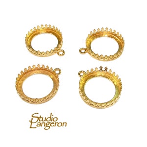 16 mm サイズ 14K イエロー ゴールド フィルド ラウンド ベゼル カップ、ベゼル カップ、セッティング、ゴールド フィルド ベゼル カップ、ジュエリー製作、ゴールド フィルド - 1 個