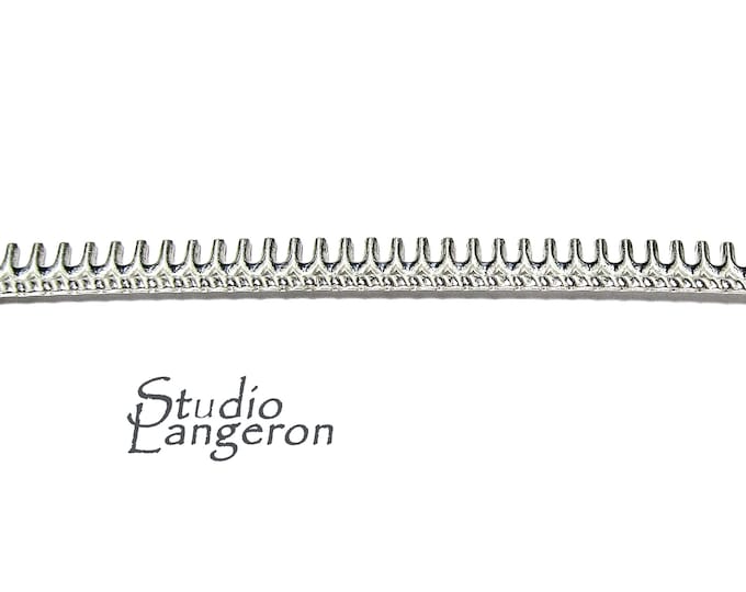 935 Argentium Silver Bezel wire, Gallery wire, Gallery ribbon, Gallery pattern, Argentium silver, Wire, Jewelry making - 4 inch (10 cm)