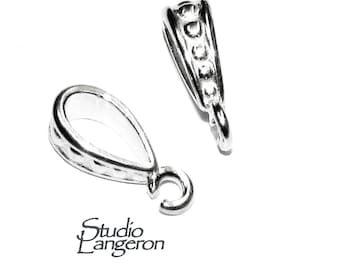 Argola decorativa para pingente em prata de lei 925 com fecho de argola, ideal para confecção de joias. (1 unidade)