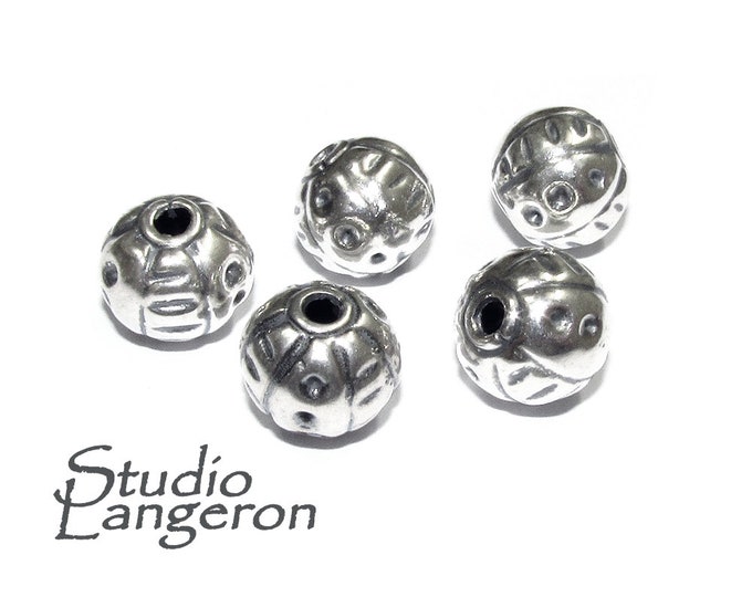925 sterling silver handmade beads BB77, handmade silver beads, silver beads, Jewelry making, decorative beads, Original beads - 1 piece
