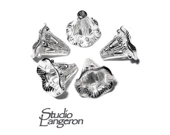 925 Sterling silver Bead Cones, Beading, Beading cones, Sterling silver, Lariat, End caps, Silver cone, Jewelry making - 1 pair (2 piece)