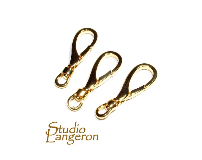 14K Yellow gold filled Albert swivel clasp 31mm with closed ring, Gold filled clasp, Albert clasp, 14K Gold filled, Jewelry making - 1 piece