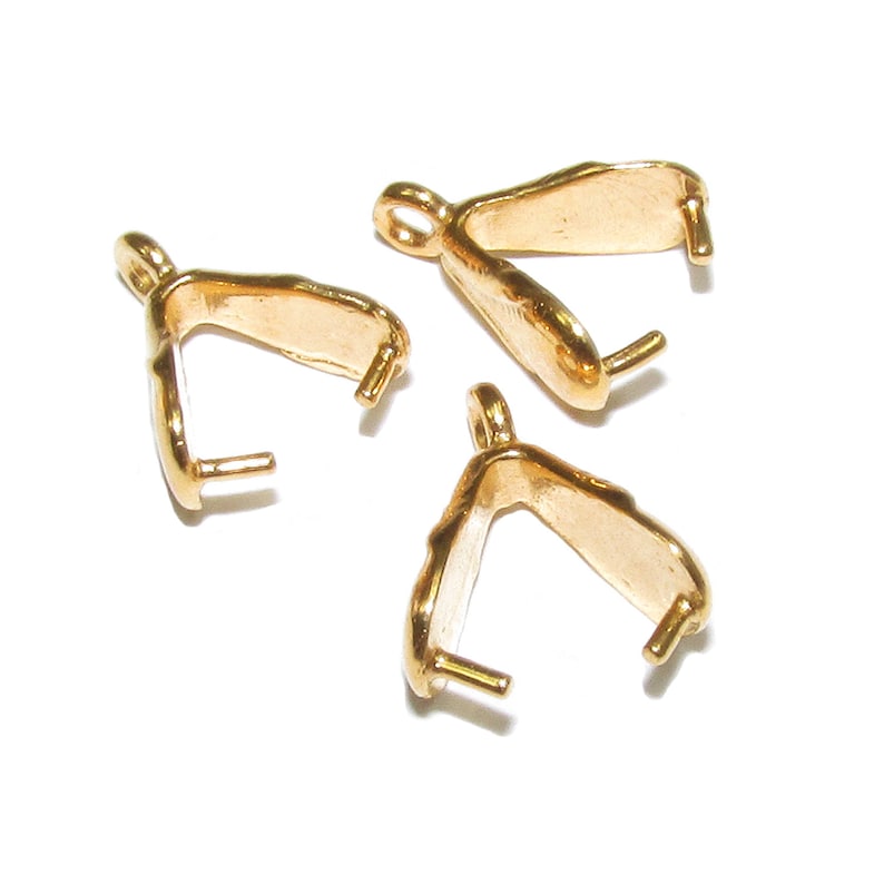 14K Yellow Gold Filled Pinch Pendant Bail Jewelry Making Etsy