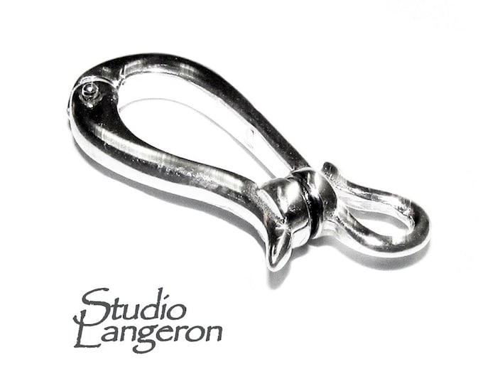 925 Sterling Silver Hook Eye Magnetic Large Clasps, Silver clasp, Magnetic clasp, Hook eye clasp, Sterling silver, Jewelry making - 1 piece