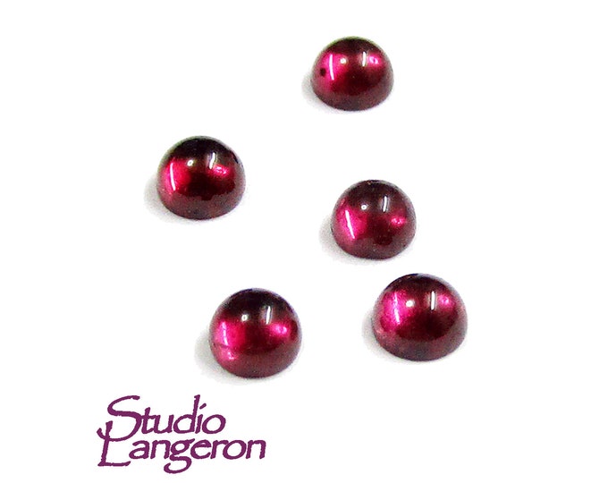 3 mm Rhodolite garnet Cabochon Natural Gemstone Calibrated Size, Rhodolite garnet Gemstone, Natural gemstone, Jewelry making - 1 piece