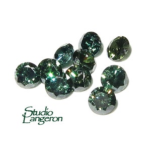 Natural Loose Green Diamond Round size 2.0, 2.2, 2.4, 2.7 mm, Natural Green diamond VVS, Natural diamond, Jewelry making, Diamond - 1 piece