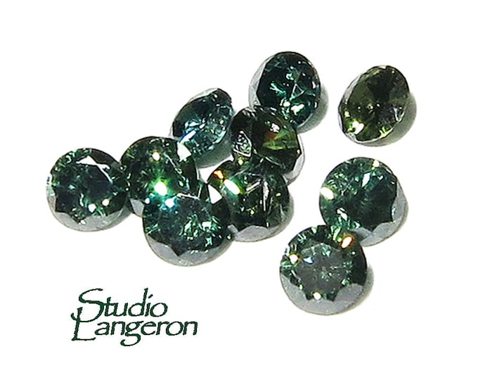 Natural Loose Green Diamond Round size 2.0, 2.2, 2.4, 2.7 mm, Natural Green diamond VVS, Natural diamond, Jewelry making, Diamond - 1 piece