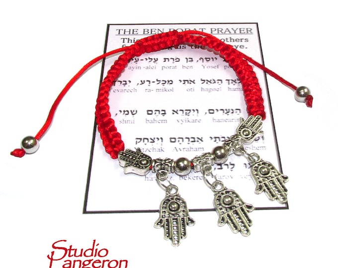 Red string bracelet, Red bracelet with prayer, Jerusalem, Judaism, Red string from Israel, Ben Porat prayer, Jerusalem, Israel, Evil eye